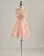 Load image into Gallery viewer, Light Pink Sweetheart Corset Homecoming Dress