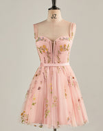Load image into Gallery viewer, Light Pink Sweetheart Corset Homecoming Dress
