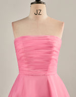 Load image into Gallery viewer, A-Line Light Pink Strapless Homecoming Dress