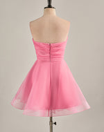 Load image into Gallery viewer, A-Line Light Pink Strapless Homecoming Dress