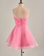 Load image into Gallery viewer, A-Line Light Pink Strapless Homecoming Dress
