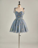 Load image into Gallery viewer, Cute Short Tulle Embroidery Homecoming Dress