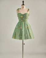 Load image into Gallery viewer, Cute Short Tulle Embroidery Homecoming Dress