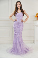 Load image into Gallery viewer, Long Mermaid Corset Prom Dress
