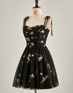 Load image into Gallery viewer, Cute Short Tulle Embroidery Homecoming Dress