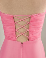 Load image into Gallery viewer, Tight Light Pink Strapless Homecoming Dress with Slit