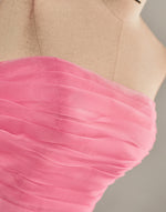 Load image into Gallery viewer, Tight Light Pink Strapless Homecoming Dress with Slit
