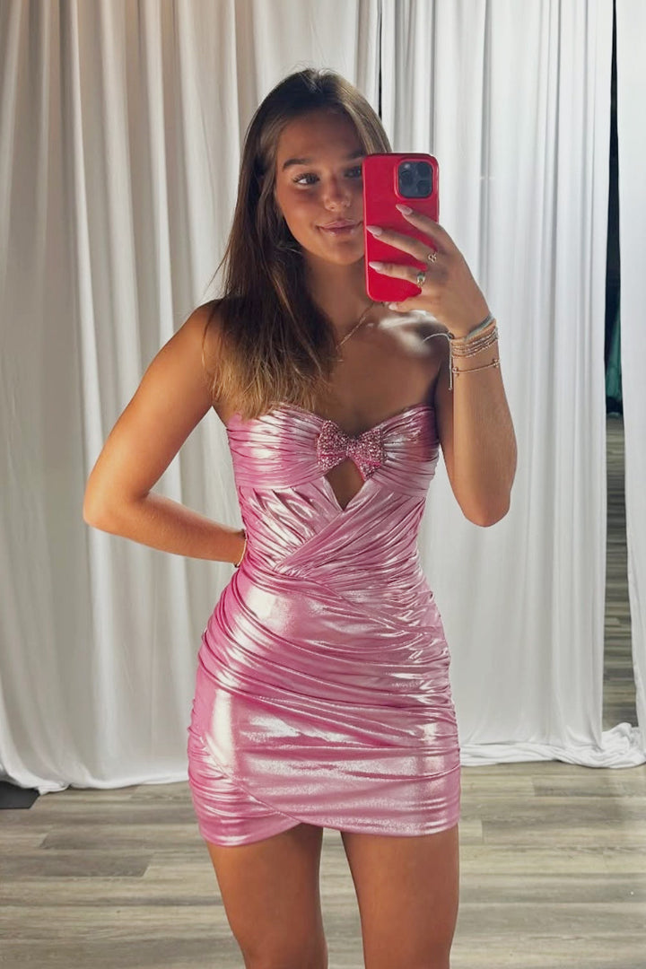 Sheath Sweetheart Homecoming Dress with Keyholes