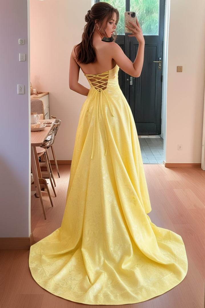 Sweetheart Keyholes Long Prom Dress