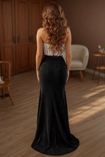 Load image into Gallery viewer, Mermaid Strapless Long Prom Dress With Beading