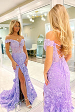 Load image into Gallery viewer, Sheer Corset Bodice Prom Dress with 3D Flowers