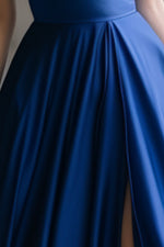 Load image into Gallery viewer, A-Line Royal Blue Prom Dress with Slit