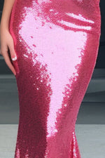 Load image into Gallery viewer, Fitted Sequin Strapless Party Dress