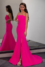 Load image into Gallery viewer, Fitted Strapless Prom Dress with Ruffle
