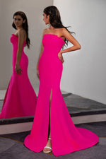 Load image into Gallery viewer, Fitted Strapless Prom Dress with Ruffle
