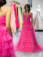 Load image into Gallery viewer, Sweetheart Pink Prom Dress with Bows