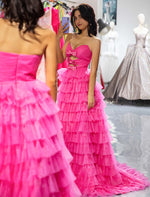 Load image into Gallery viewer, Sweetheart Pink Prom Dress with Bows