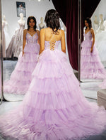 Load image into Gallery viewer, Lilac Ruffle Prom Dress