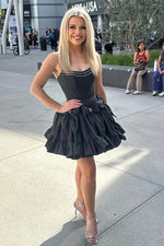 Load image into Gallery viewer, Strapless Homecoming Dress with Bow Beaded Embellishments