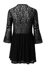 Load image into Gallery viewer, Lace V-Neck Mini Dress with Sleeves
