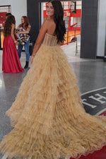 Load image into Gallery viewer, Strapless Cute Corset Prom Dress