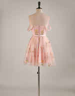 Load image into Gallery viewer, Light Pink Sweetheart Corset Homecoming Dress
