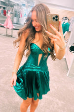 Load image into Gallery viewer, A-Line Corset Bodice Sweetheart Homecoming Gown with Keyhole