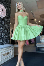 Load image into Gallery viewer, A-Line Sweetheart Corset Bodice Homecoming Dress
