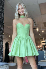 Load image into Gallery viewer, A-Line Sweetheart Corset Bodice Homecoming Dress