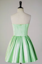 Load image into Gallery viewer, A-Line Strapless Sheer Corset Homecoming Dress with Beads