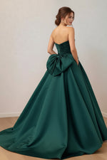 Load image into Gallery viewer, Dark Green Sweetheart Prom Dress with Bow