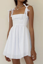 Load image into Gallery viewer, Shoulder Straps A-Line Mini Dress