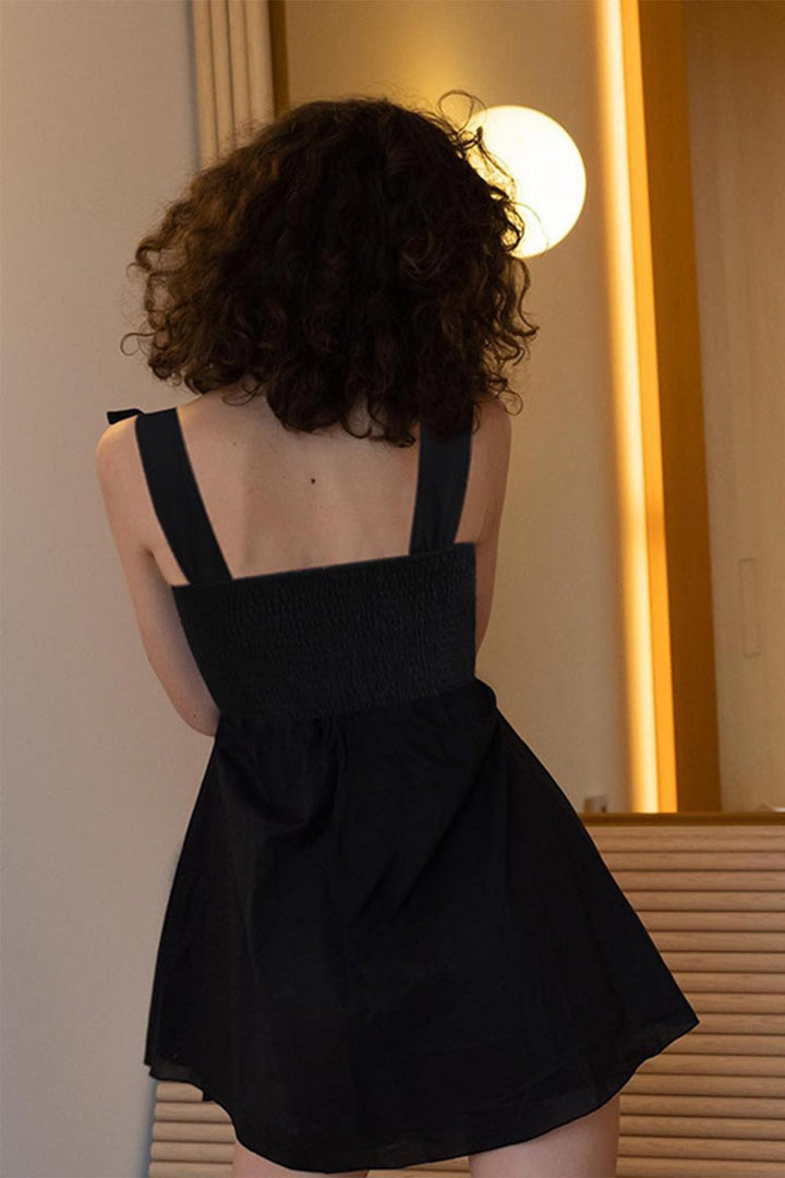 Shoulder Straps A-Line Mini Dress