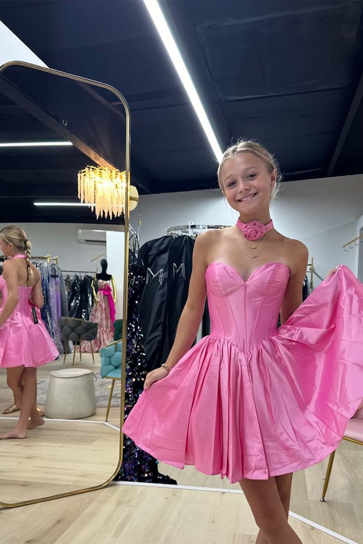 A-Line Sweetheart Corset Bodice Homecoming Dress