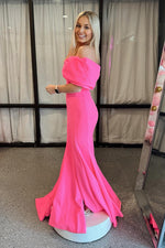 Load image into Gallery viewer, Pink Strapless Prom Dress with Bow
