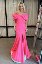 Load image into Gallery viewer, Pink Strapless Prom Dress with Bow