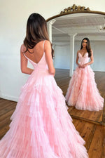 Load image into Gallery viewer, A-Line Tulle Ruffled Prom Dress
