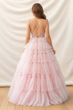 Load image into Gallery viewer, Cute Light Pink Tulle Prom Gown