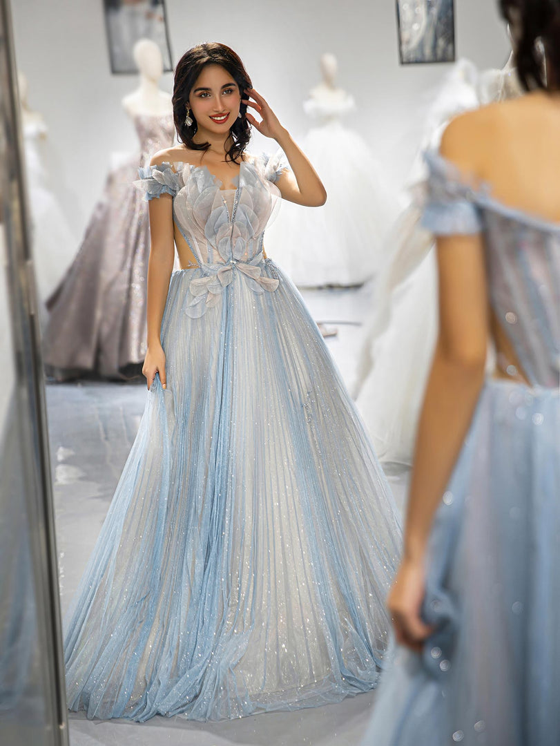 A-Line Petal Prom Dress