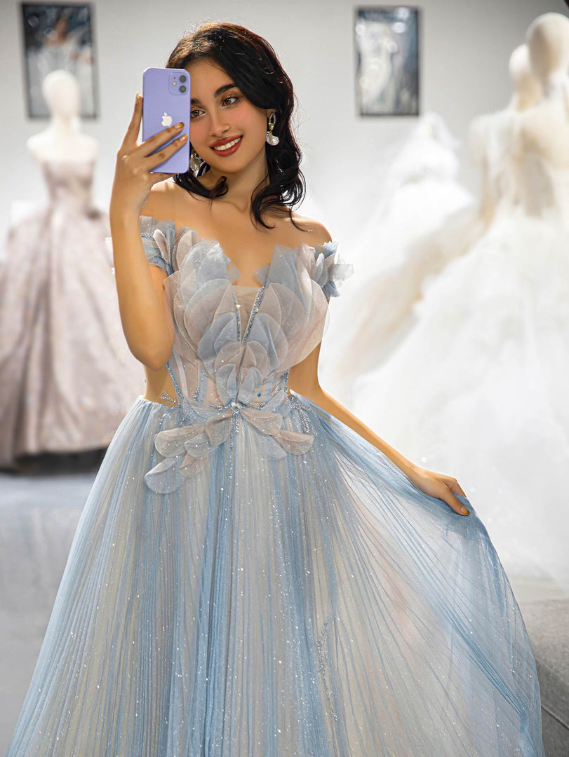 A-Line Petal Prom Dress