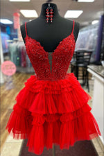 Load image into Gallery viewer, Royal Blue Tulle Tiered Homecoming Dress