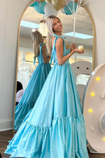 Load image into Gallery viewer, Straps Satin Cute Prom Dress