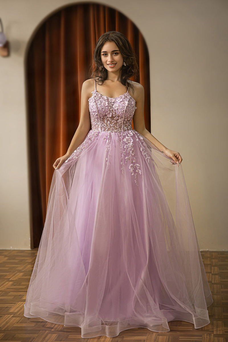 Llella Lilac Senior Prom Dress Long Open Back Formal Dresses – LLELLA