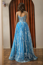 Load image into Gallery viewer, Embroidery Beaded Tulle Prom Dress