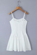 Load image into Gallery viewer, White Drop Waist Mini Dress

