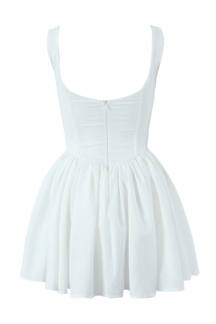 Corset White Short Dress