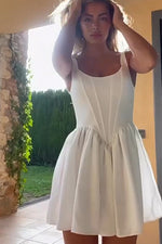Load image into Gallery viewer, Corset White Short Dress