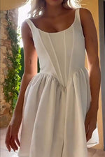 Load image into Gallery viewer, Corset White Short Dress
