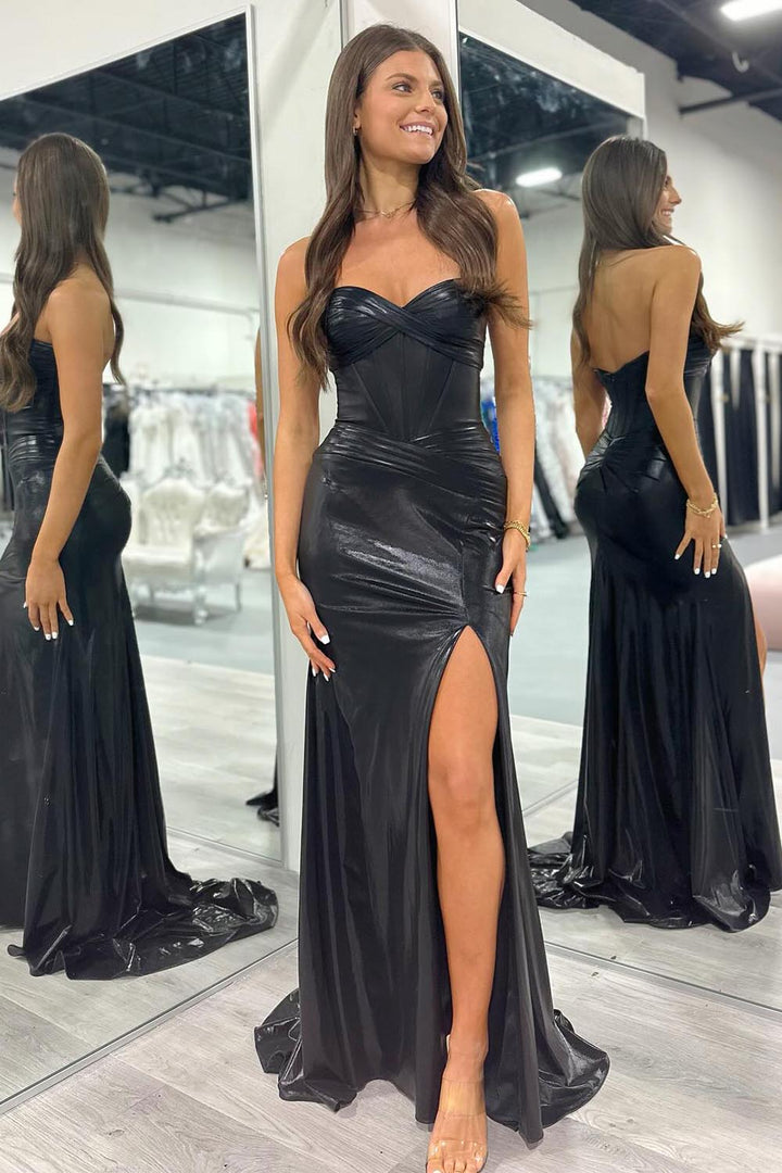 Sweetheart Corset Black Prom Dress