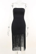 Load image into Gallery viewer, Strapless Graduation Dress with Tassel